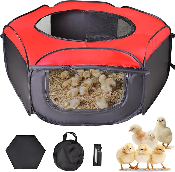 Brooder Box for Chick Starter Kit - Brooder Pen/Baby Chicken Supplies Brooder Box with Ideal Size Brooding Up to 15 Baby Chick, Duck and Quail