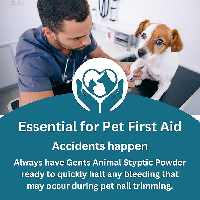 G.B.S 5 oz Styptic Powder for Dogs, Cats & Birds – Quick Blood Clotting for Nail Clipping, Minor Cuts, Tail Docking & Wing Clipping – Pet First Aid Hemostatic Powder with Sealed Top & Scoop