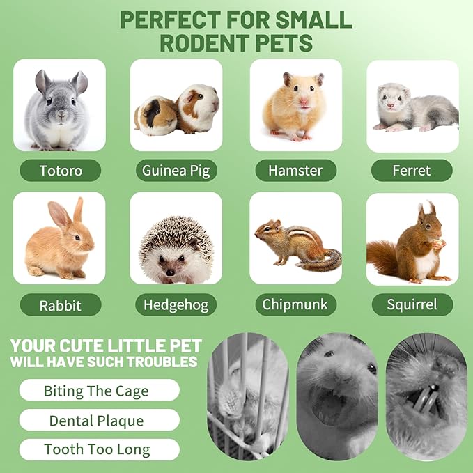 Natural Apple Wood Chew Sticks 300g (10.5oz) for Rabbits, Hamsters, Chinchillas, Guinea Pigs - Small Animal Dental Toys, Safe Untreated Teeth Grinding & Boredom Relief, Rodent Molar Health (120g)