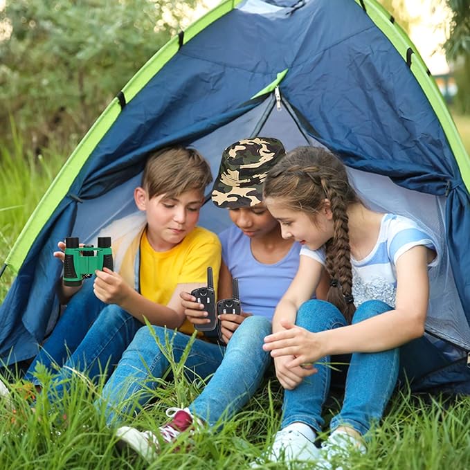 Outdoor Adventure Set for Kids - Camouflage Camping Exploration Toys with Walkie-Talkies - Backyard Explorer Gear for Boys and Girls