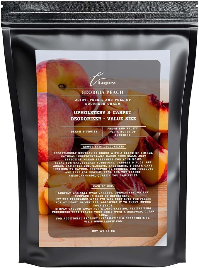 Georgia Peach Carpet Freshener Powder Refill 36 oz | Powerful Odor Eliminator for Home | Upholstery Deodorizer | Carpet Deodorizer | Pet Urine | Cat Litter Box