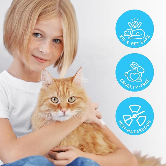 Cat Litter Deodorizer Jar (1 Fresh Scent and 1 Fragrance Free, 16 Oz, Pack of 2) - Cat Litter Odor Absorber Gel - Litter Box Pet Air Freshener - Litter Odor Eliminator to Freshen Air