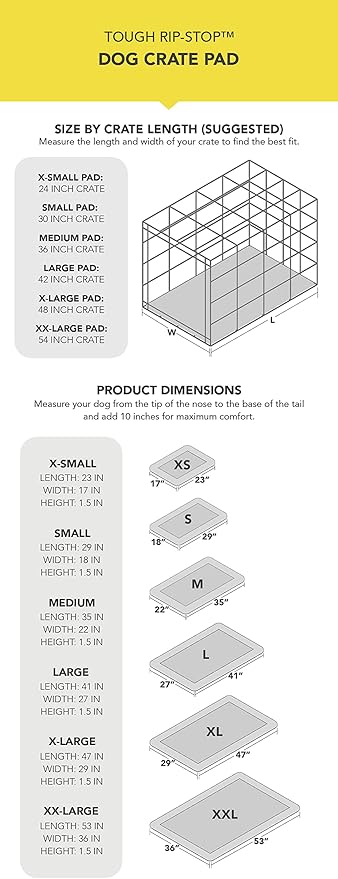 K9 Ballistics Tough Ripstop Dog Crate Pad - Durable & Machine Washable with Non-Skid Bottom and 120-Day Warranty, Fits 48" Wire Crates - X-Large, Blue Quartz