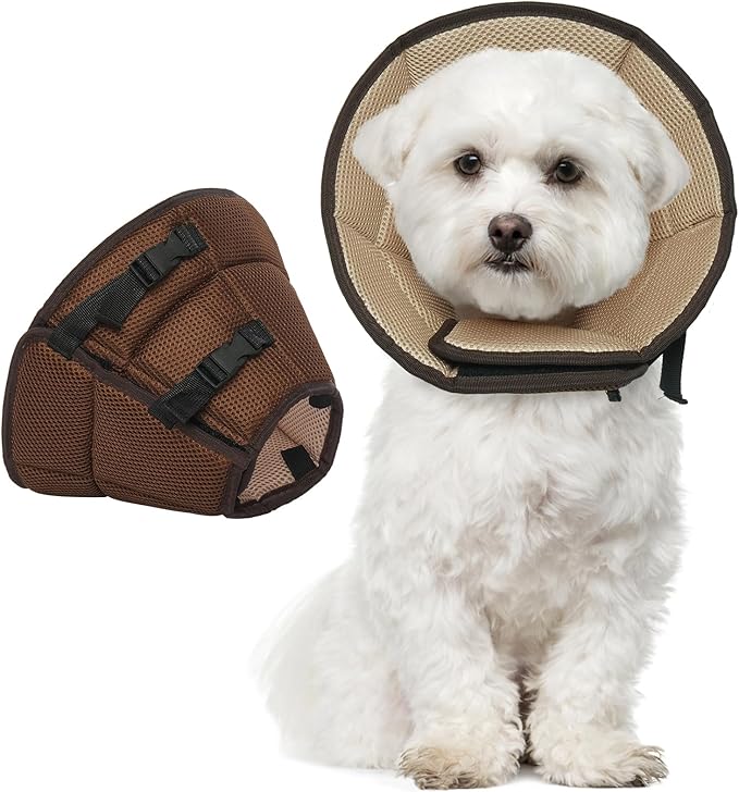 Dog Cone Collar After Surgery, Adjustable Soft Recovery Cone for Small Dogs to Stop Licking, Light-Weight Comfortable Elizabethan Collar for Dogs Anti-Bite Lick Protective Wound