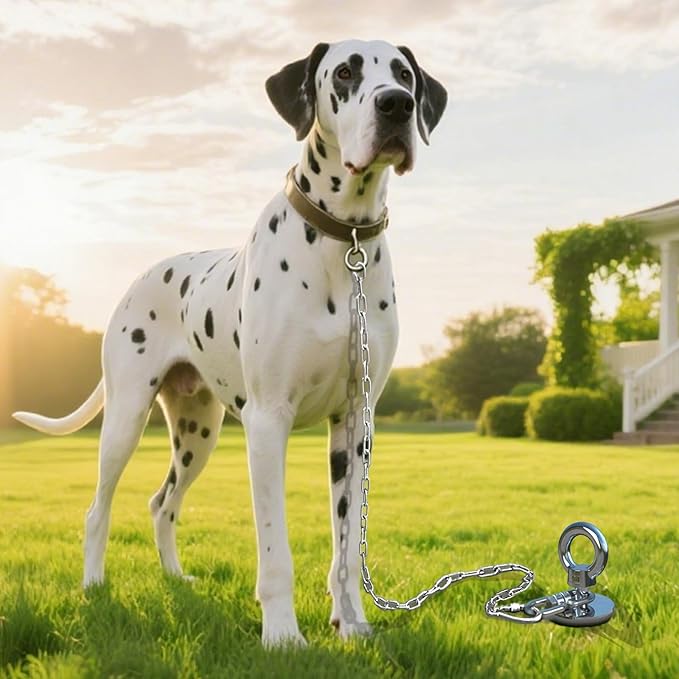 Dog Tie Out Stake for Yard,(up to 300lbs),360° Swivel Dog Run Anchor,Use Any Tie Out Cable or Yard Leash- Outdoor Camping(Anchor Only)