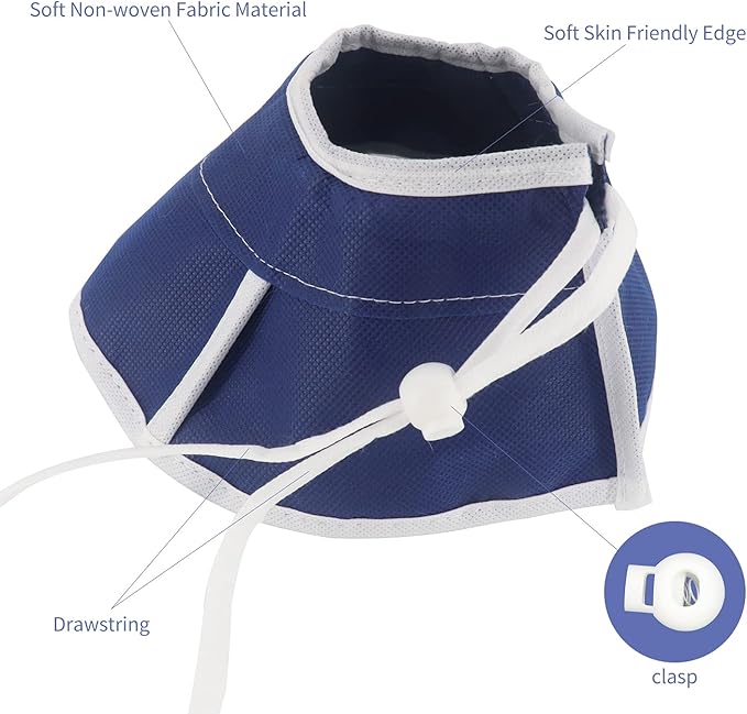 Soft Cat Recovery Collar Cat Cone E Collar Nonwoven Fabric Elizabethan Collar Loops-Protective Wound Healing Specially Designed for Cats and Puppies - Easy to Eat and Drink (S)