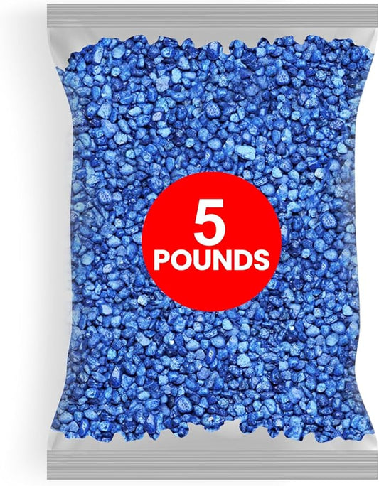 Hygloss Products Craft Rocks, Mini Stones for Art Projects - Bag O' Gravel, Blue, 5 lb