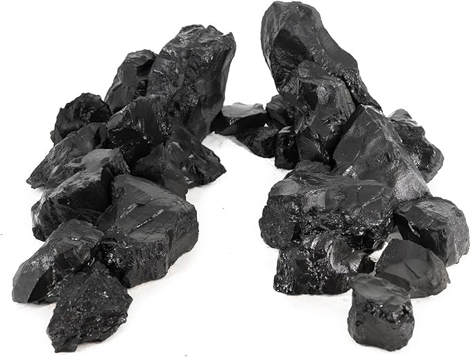 Unocho Fish Tanks Stone 20LB Natural Black Slate Rocks for Aquariums Decorative Aquascaping Stone for Reptile Terrariums, Bonsai Gardens & Outdoor 3-9inches(8PCS)