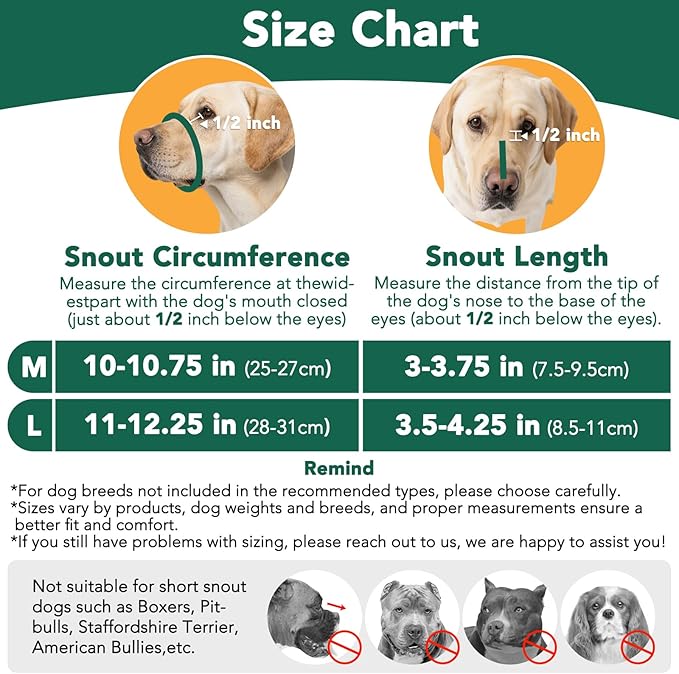 Mayerzon Dog Muzzle for Medium Large Dogs, Humane Basket Muzzle, Soft & Lightweight & Adjustable | Anti Biting Chewing Eating, Suits Training Walks Grooming Vet Visits, Drink & Pant Easily (Black, M)