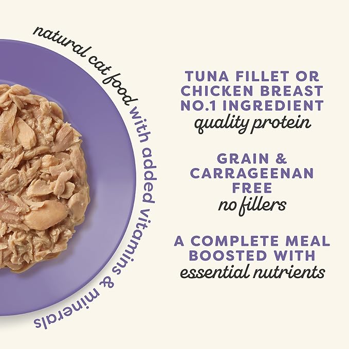 Applaws Vitality Wet Cat Food in Broth, Natural Canned Cat Food, Wet Food for Cats with Added Vitamins and Minerals, Grain Free, Carrageenan Free, Variety Selection in Broth (24 Count, 2.47 oz Cans)