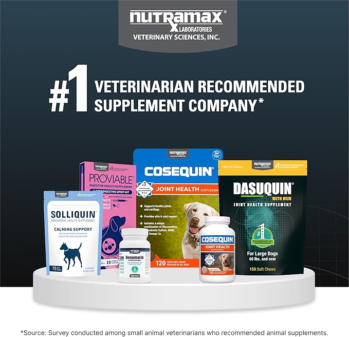 Nutramax Laboratories Dasuquin Joint Health Supplement for Large Dogs - With Glucosamine, Chondroitin, ASU, Boswellia Serrata Extract, and Green Tea Extract, 84 Soft Chews, DASL84SC