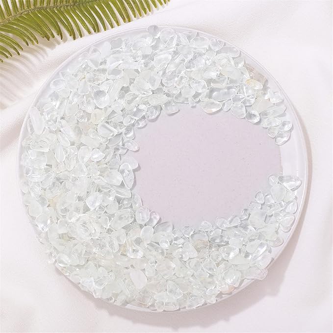 Clear Quartz Healing Crystal Chips Bulk Gemstones Sets Tumbled Crushed Stones Crushed Crystals Natural Rocks for Fountain Rocks Decoration Reiki Energy Balancing Meditation Aquarium Gravel 0.44lb