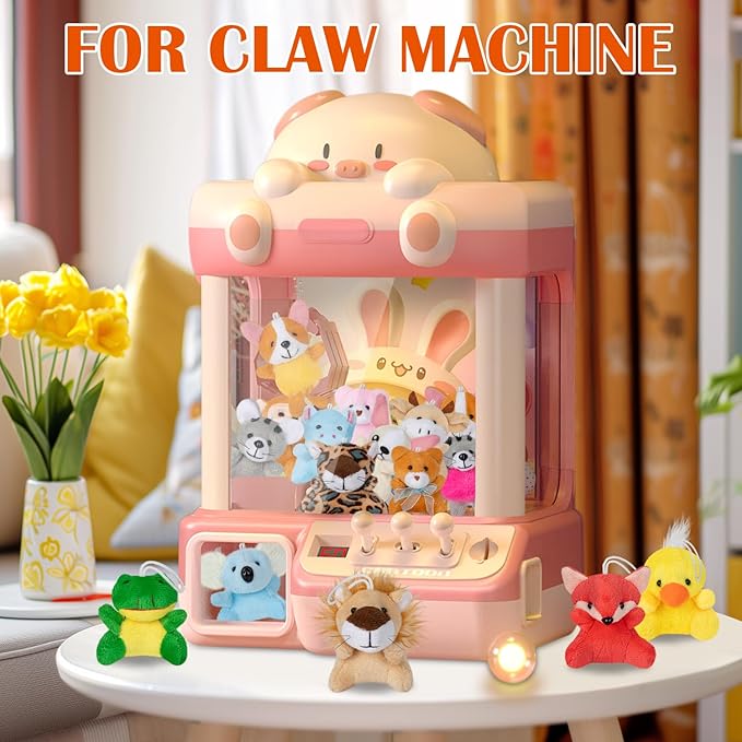 24 Pack Mini Stuffed Animals Bulk Party Favors For Kids Treasure Box Toys Classroom Plush Toys Claw Machine Key Chains Carnival Prizes Small Valentine Halloween Christmas Gifts Stocking Stuffers