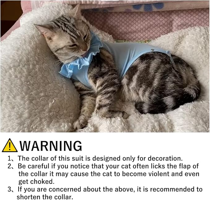 Cat Recovery Suit for Abdominal Wounds and Skin Diseases,Breathable Surgical Recovery Shirt After Surgery Wear Anti Licking Wounds,E-Collar Alternative for Female Cats Kitten(RSC01-orange-s)
