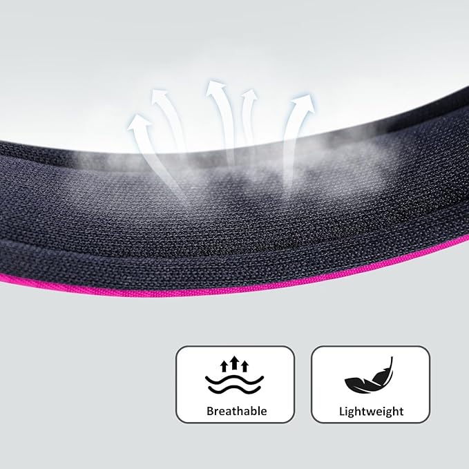 Didog Soft Padded Dog Collars for Small Dogs, Lightweight and Breathable Dog Collar with Metal Buckle, Rose Purple, M