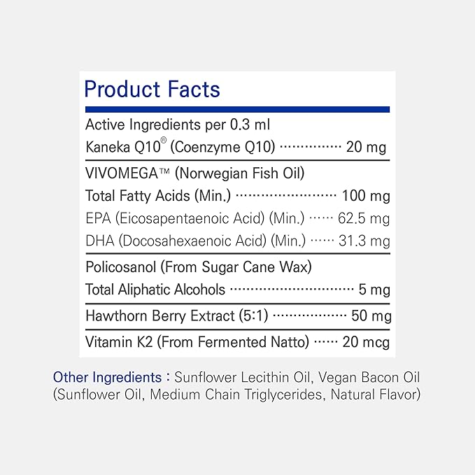 Heart Alive Liquid Cardiovascular System Health for Dogs and Cats-Norwegian Fish Oil, Coenzyme Q10, Vitamin K2, Policosanol, Hawthorn Berry Extract, Vegan Bacon Flavor (60ml)