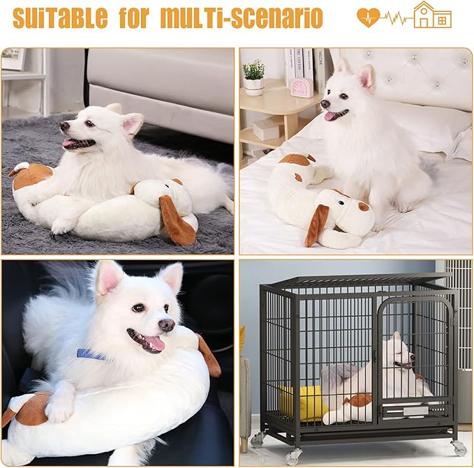 Heartbeat Dog Toy for Puppy- Helps for Dog Anxiety Relief and Calming Aid, Stuffed Animal Anxiety Calming Behavioral Aid Puppy Heartbeat Toy Sleep aid for Dogs Cats Pets