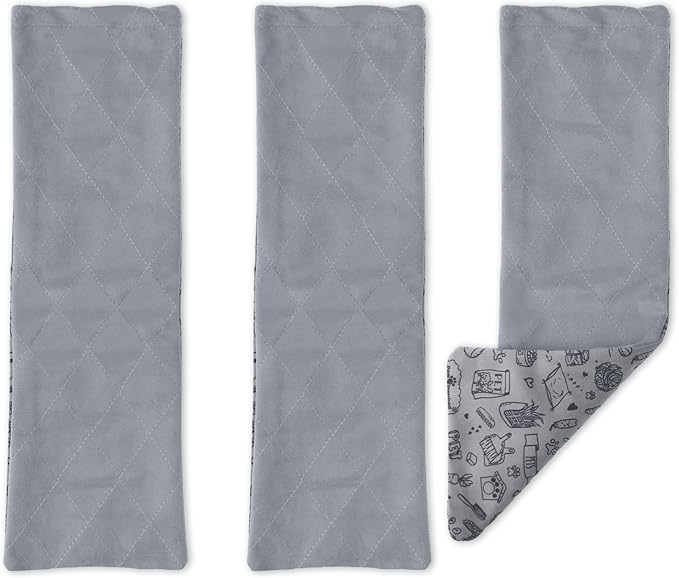 Paw Inspired Fleece Liners for Ferret Nation, Critter Nation Cage Ramp for Ferrets, Rats, Chinchillas, Hedgehogs & Other Small Animals (Gray, Ramp Cover - 3 Pack)