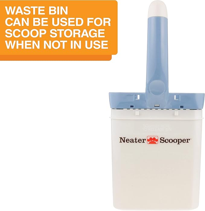 Neater Pet Brands Neater Scooper Standard Cat Litter Scoop, 195 Refill Bags – Mess-Free Cat Litter Scooper with Bag, Spill-Proof Kitty Box Sifter, Bin Doubles as Scoop Holder, For Single-Cat Household