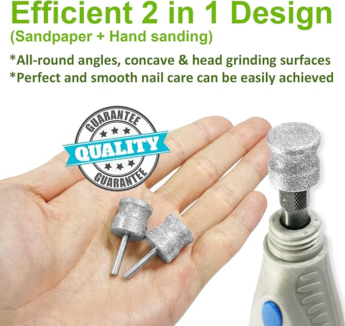 Jumbo Diamond Dremel Dog Nail Grinder Attachment, Diamond Dremel Bits Sanding Drums, Faster Dremel Diamond Bit for Dog Nails, 1/8'' Diamond Dremel for Dogs&Pets Nail Care, Home Dog Nail Grinder Tools