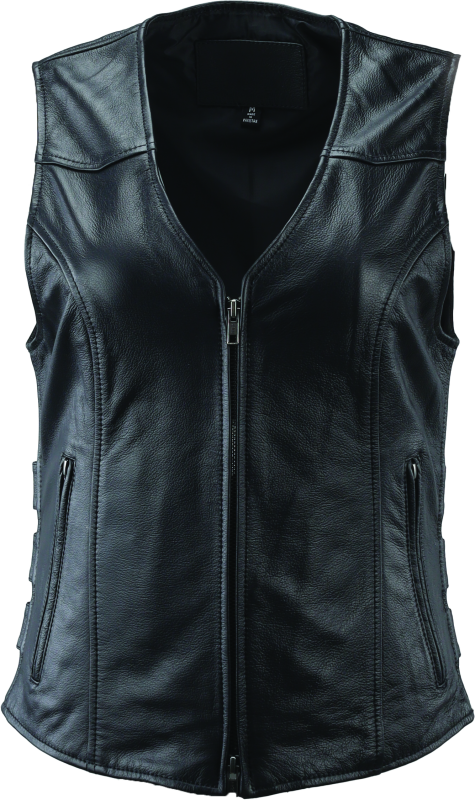 Kuryakyn Leather By River Road Plains Leather Vest Black Womens - Large