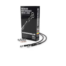 Load image into Gallery viewer, Goodridge 00-02 Kawasaki W650A High Bar Carbon Front SS Brake Lines