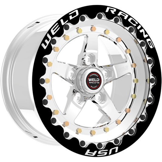 Weld Weldstar Beadlock 15x10/5x4.75/4.5 BS/3.18 HB-Polished Center-Polished Shell-Polished MT Wheel