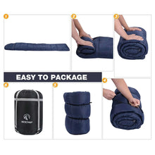 Load image into Gallery viewer, Hooded Camping Sleeping Bag for Adult with Cotton Flannel,Red,Blue,Navy Blue