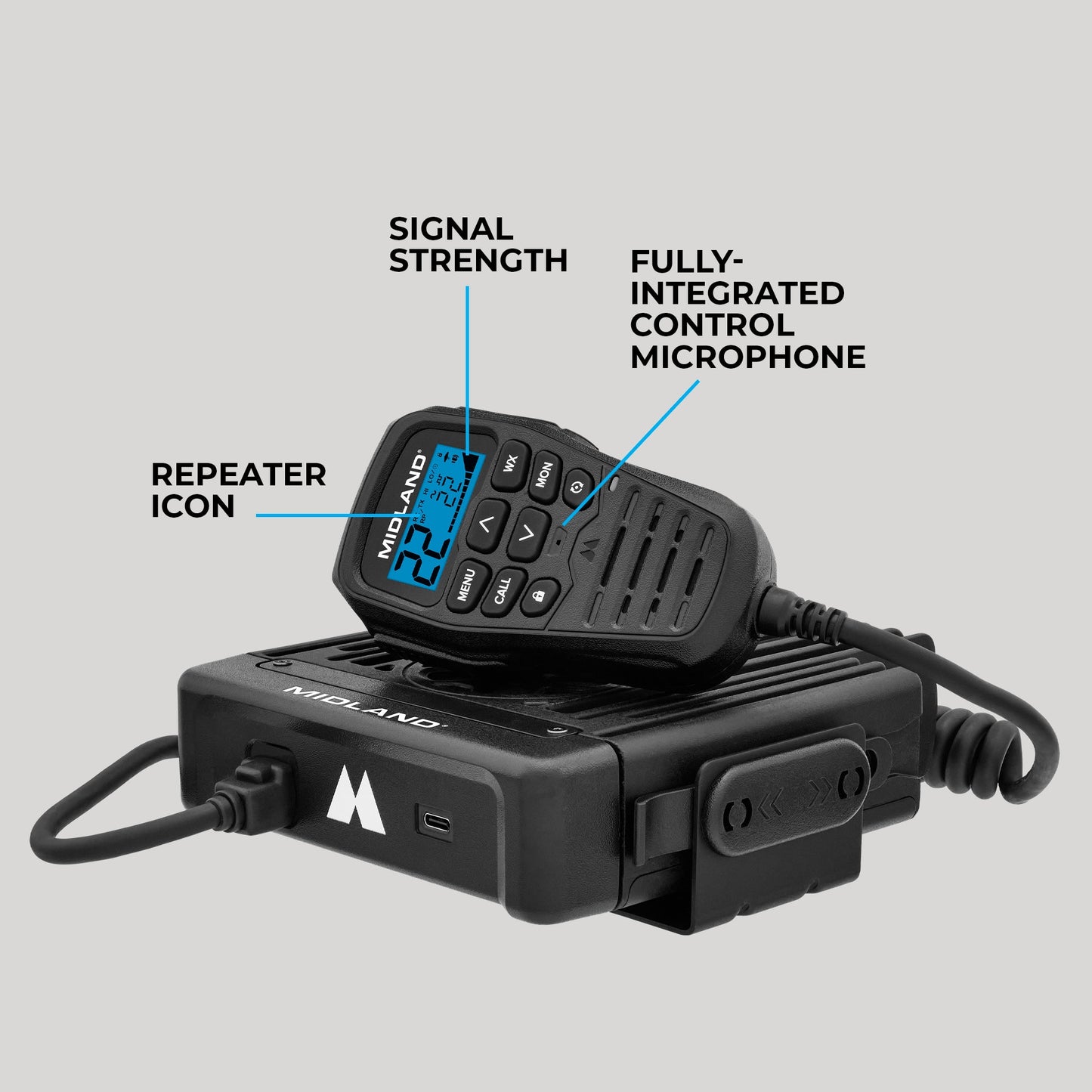 MXT575SPKM 50W MicroMobile GMRS Two-Way Radio |  Range Pro Trail Kit