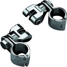 Load image into Gallery viewer, Kuryakyn Peg Mounts With 1-1/4in Magnum Quick Clamps Chrome (Pair)