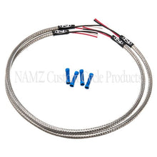 Load image into Gallery viewer, NAMZ Turn Signal Harness 24in. (SS Braided &amp; Clear Coated - For Triple Tree Mounted Signals)