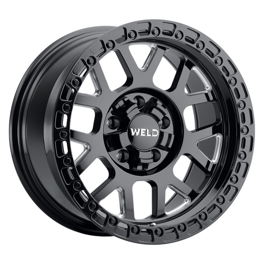Weld Cinch 20x10 / 5x127 / 4.75 BS / 87.1 HB - Gloss Black Milled - Non-BL Wheel