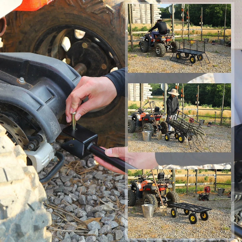 Heavy Duty 800lbs Steel Garden Cart