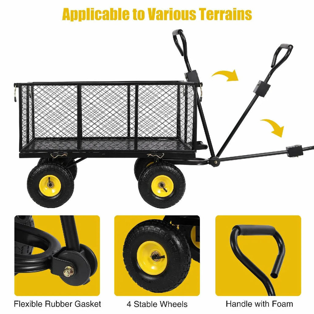 Heavy Duty 800lbs Steel Garden Cart