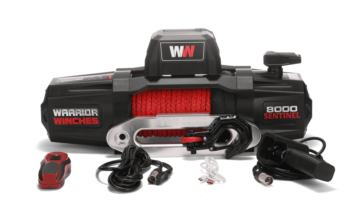 Sentinel 8,000lb Electric Winch - 12v Synthetic Rope