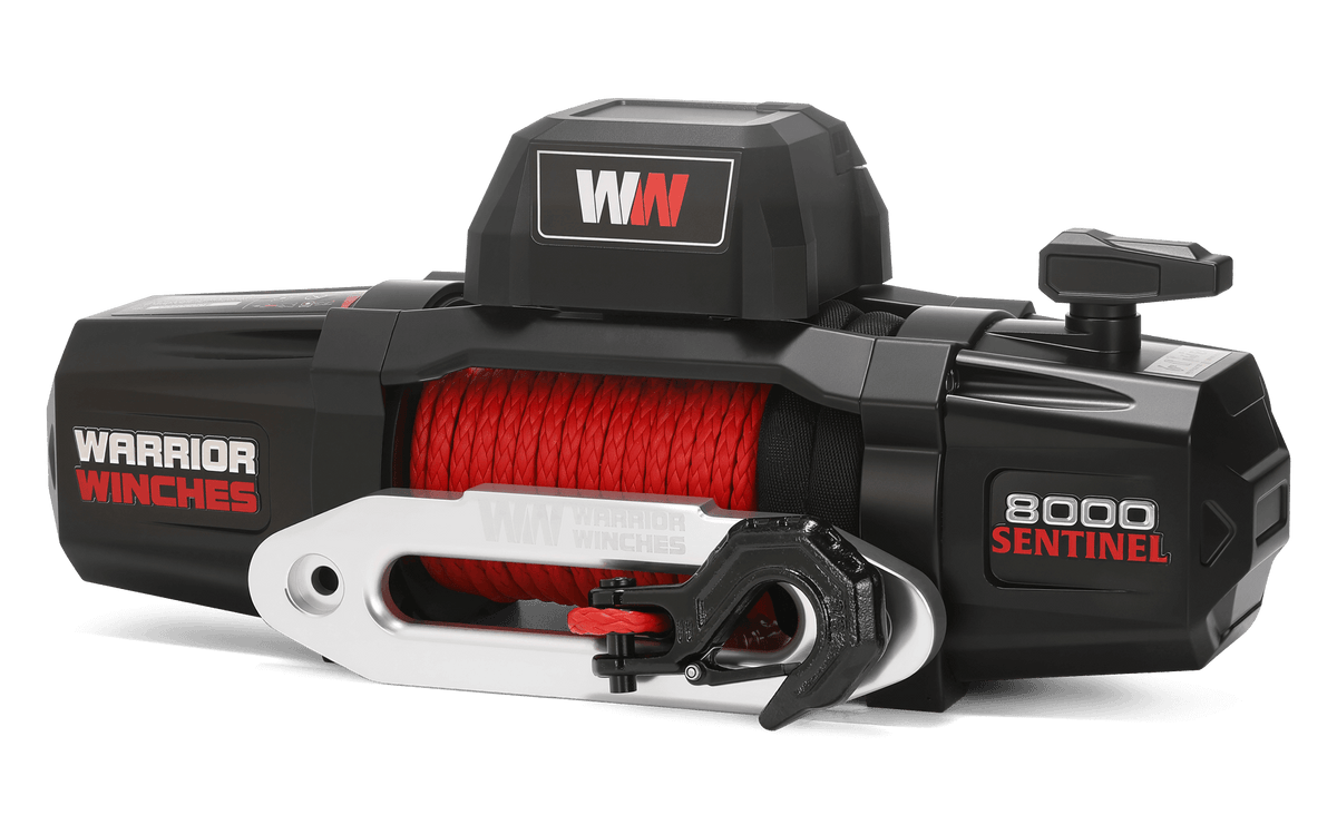 Sentinel 8,000lb Electric Winch - 12v Synthetic Rope