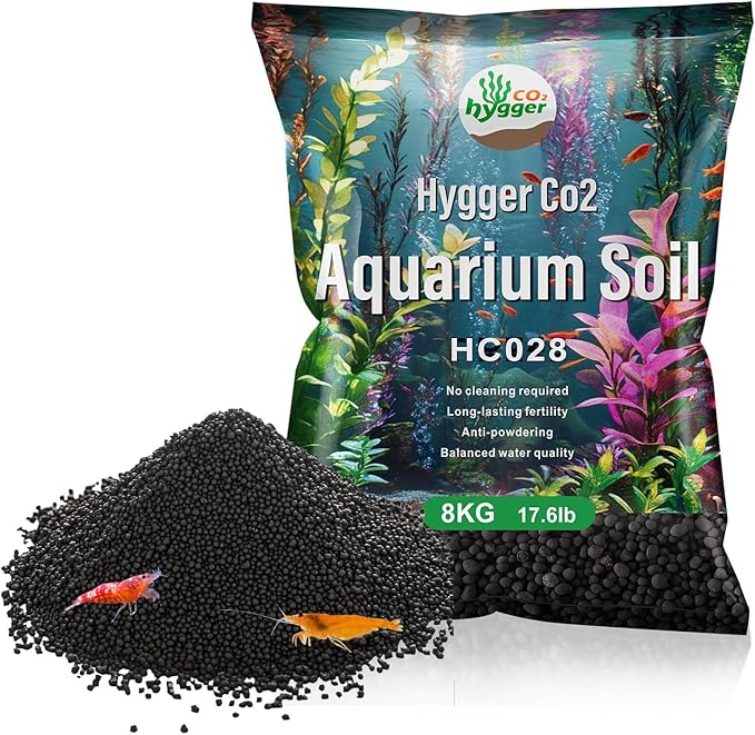 Upgraded Aquarium Soil Water Grass Mud, Ideal for Fish Tank Aquascaping Aquarium Substrate Soil for Plants and Shrimps, No Need to Wash (17.6 Pounds)