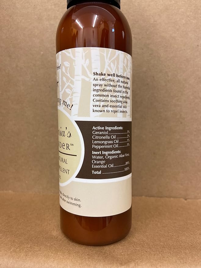Victoria's Lavender Organic Don’t Bug Me Insect Spray DEET-Free, Made with Plant Based Essential Oils & Aloe Vera - Made in The USA - (2 Fl Oz Plus 4 Fl Oz)