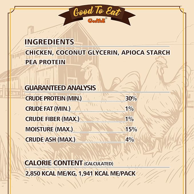 Gootoe Chicken Dog Treats – Chicken Sticks 1.5 lb – All Natural, Grain-Free, Low Fat, Premium Training Chews, Healthy & Easily Digestible