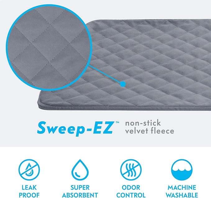 Paw Inspired Fitted Fleece Liner for Ferret Nation, Critter Nation Cage for Ferrets, Rats, Chinchillas, Hedgehogs & Other Small Animals (Gray, Top Pan Liner)