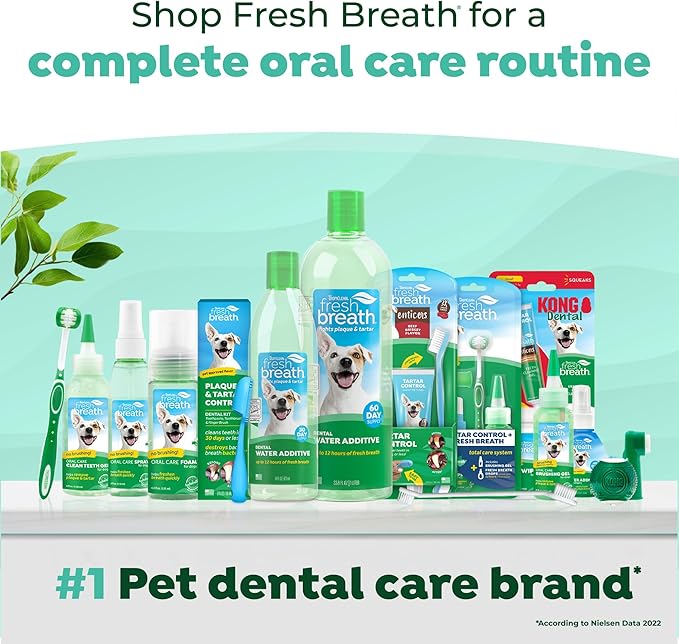 TropiClean Fresh Breath Oral Care Spray for Dogs & Cats | Dog Breath Spray | Mint Breath Freshener | Pet Bad Breath Treatment | Made in The USA | 4 oz