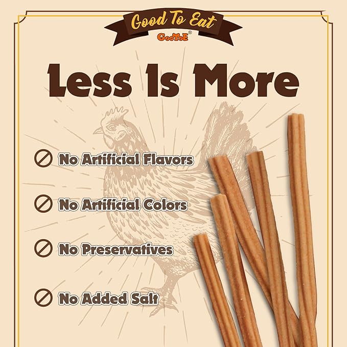 Gootoe Chicken Dog Treats – Chicken Sticks 1.5 lb – All Natural, Grain-Free, Low Fat, Premium Training Chews, Healthy & Easily Digestible
