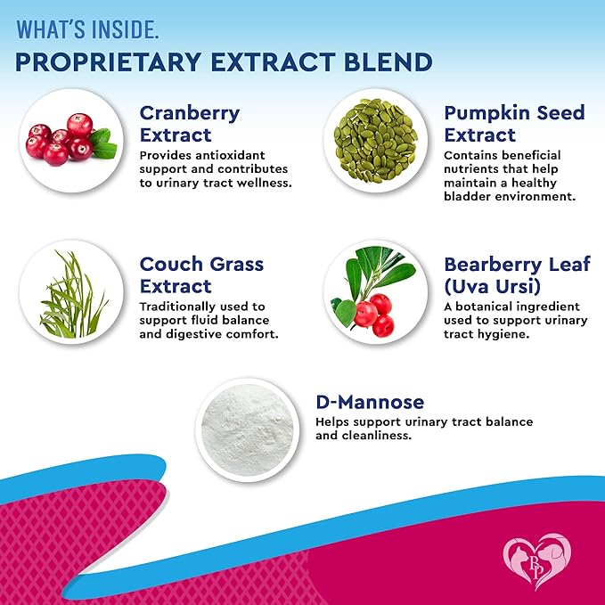 Beloved Pets Cat & Dog Urinary Tract Infection Treatment & Natural UTI Medicine Cranberry-Kidney+Bladder Support Supplement - Best Prevention Incontinence, Bladder Stones