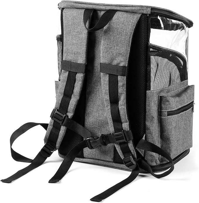 Cat Carriers Dog Carrier Pet for Small Medium Cats Dogs Puppies up to 25 Lbs, TSA Airline Approved Soft Sided, Collapsible Travel Puppy - Black Grey (M: 13" LX11.4 WX17.3 H, Black)