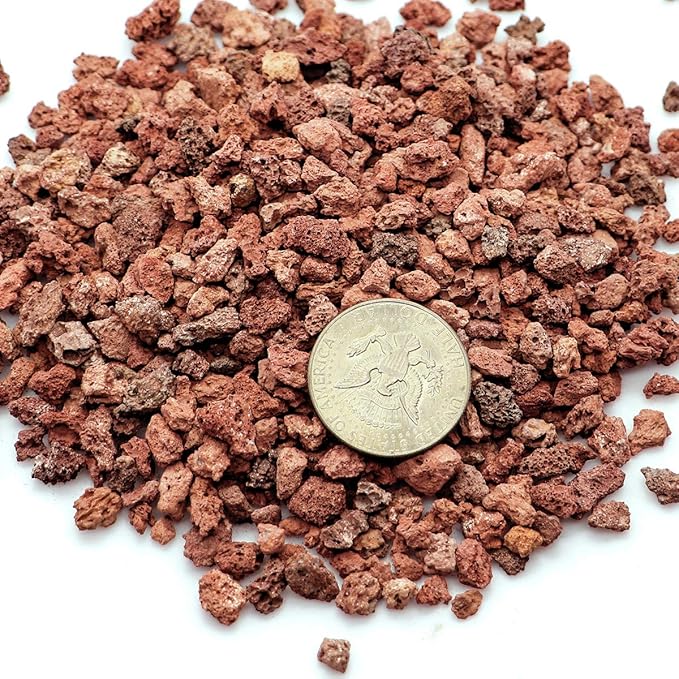 TOYPOPOR Red Lava Accent Rocks Outdoor Decorative Stones for Craft Projects, Vase Fillers, Succulents, Cactus Pots, Terrarium Plants 2.2LB