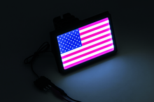 Load image into Gallery viewer, Kuryakyn Freedom Flag LED Hitch Cover Black