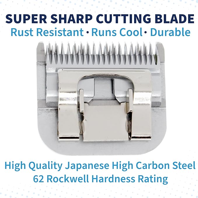 Detachable A Series 30 Blades for Dog Grooming Cuts 1/50" - 0.5mm Japanese High Carbon Steel Dog Clipper Blades & 30 Blade Dog Grooming (Compatible A5 Series Clippers for Dogs Cat (B30)