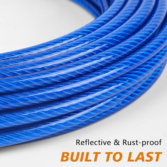 XiaZ 30ft Tie Out Cable for Dogs, Dog Leads for Yard Chew Proof, Heavy Duty Pet Tie Out Cable for Large Dogs Up to 250lbs,Durable Dog Runner Tether Line for Outdoor,Yard