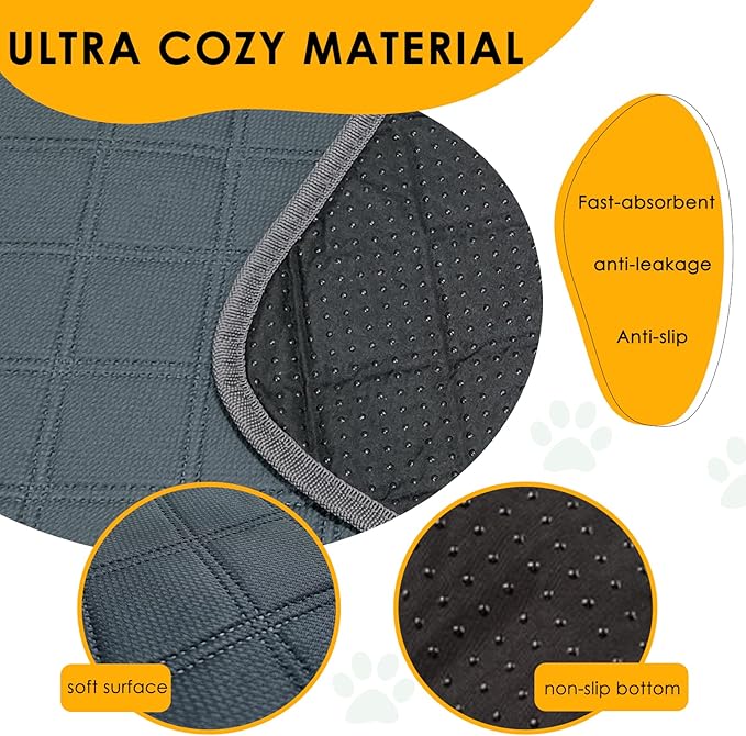 2 Pack Guinea Pig Cage Liners for C&C 2x3 Habitat Guinea Pig Bedding Washable | Super Absorbent | Waterproof | Non Slip | Reusable Guinea Pig Pee Pads for Small Animals Cages - 41.3" x 27.6"