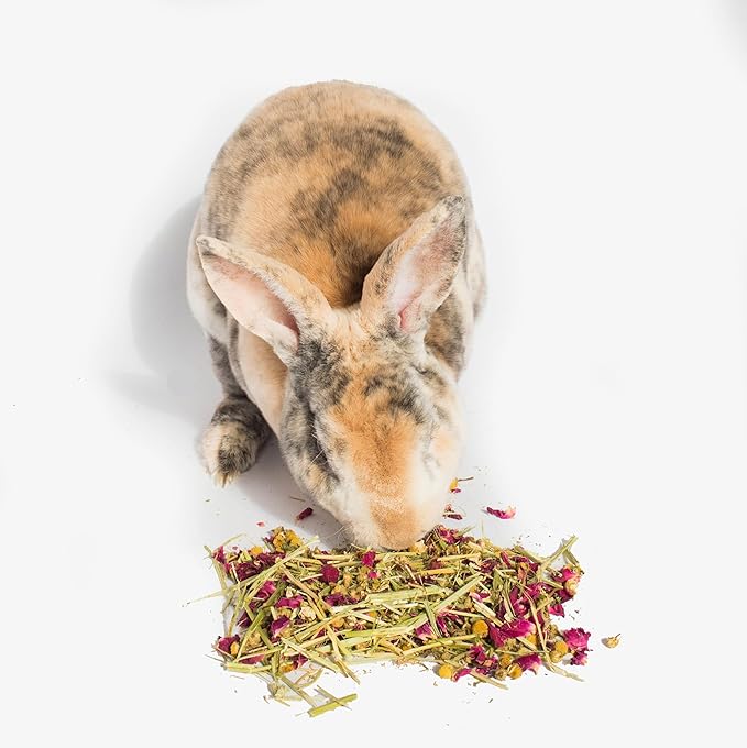 Herbal Calming Forage (2 Ounces): Premium Rabbit Food, Hay for Guinea Pigs Food, Chinchilla Food, Hamster Treat Made with Timothy Hay & Organic Herbs (2 Ounces)
